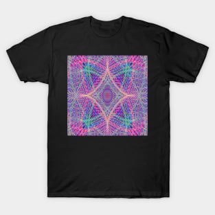 Psychedelic Pastel Fractal All Over Pattern T-Shirt